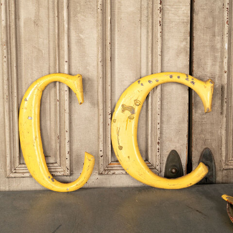 #45113 Salvaged Antique Metal Building Sign Letters image 4