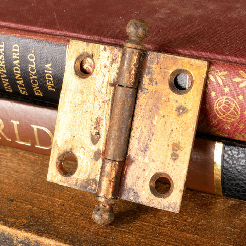 #45123 Antique 2" Ball Finial Furniture Hinge image 3