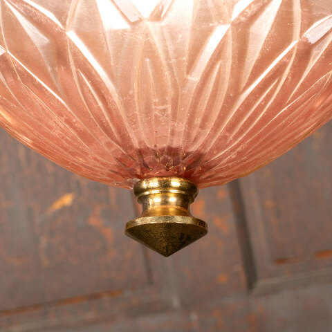 #45204 Vintage Flush Mount Single Light Chandelier image 6