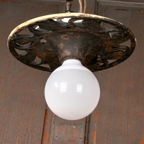 #45206 Antique Flush Mount Single Light Chandelier image 2