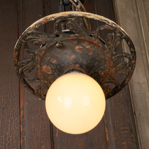 #45206 Antique Flush Mount Single Light Chandelier image 4