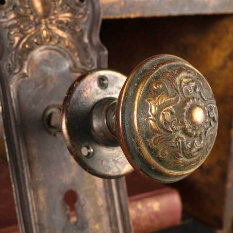 #45222 Antique Lockwood Entry Door Hardware Set image 6