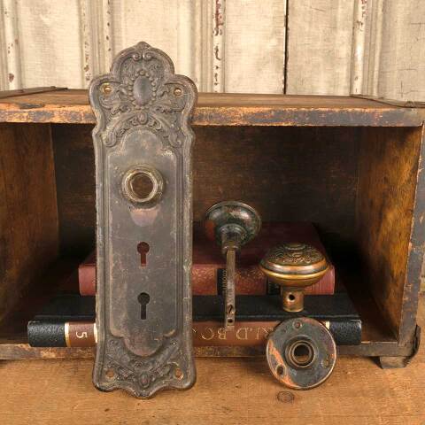 #45222 Antique Lockwood Entry Door Hardware Set image 8