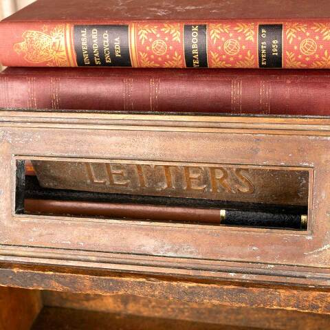 #45241 Antique LETTERS Door Mail Slot Hardware image 7