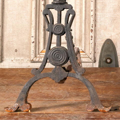 #45247 Antique Cast Iron Fireplace Andirons image 2