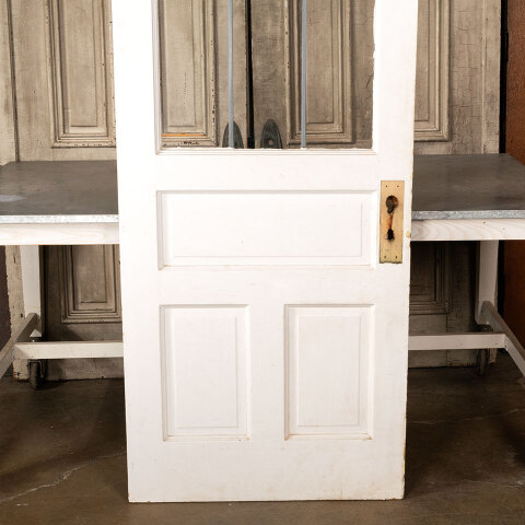 #45314 32x78 Antique Leaded Glass Entry Door image 6