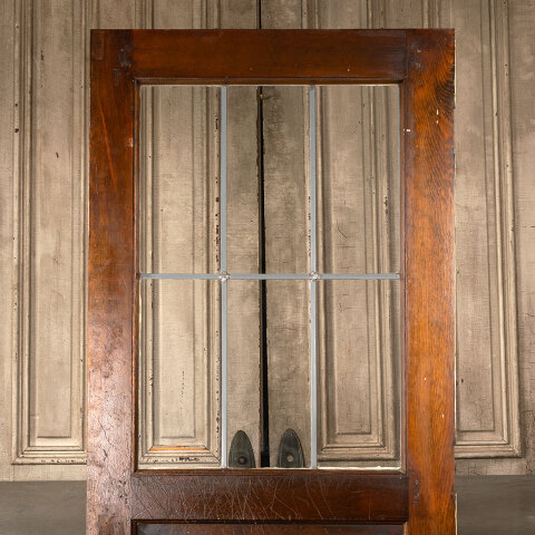 #45314 32x78 Antique Leaded Glass Entry Door image 2