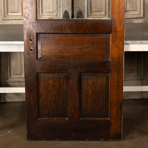 #45314 32x78 Antique Leaded Glass Entry Door image 3