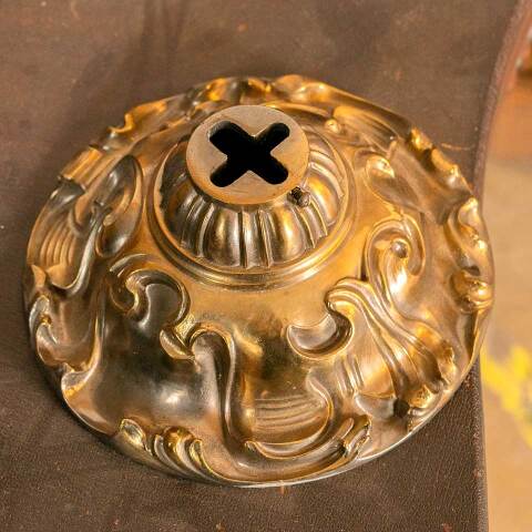 #45325 Salvaged Antique Brass 10 Light Chandelier image 8