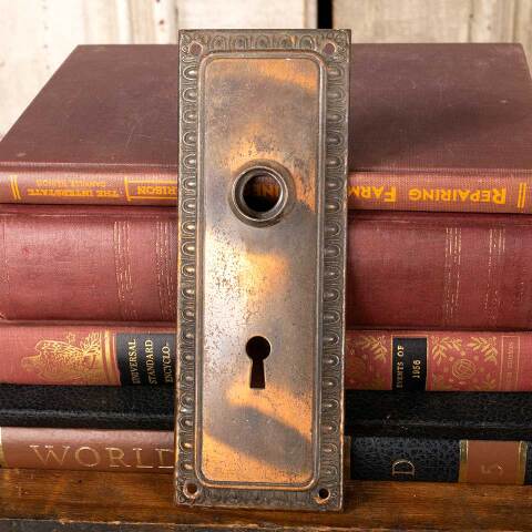 #45333 Antique Egg & Dart Doorknob Backplate image 2