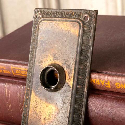 #45333 Antique Egg & Dart Doorknob Backplate image 3