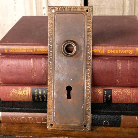 #45333 Antique Egg & Dart Doorknob Backplate image 6