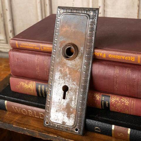 #45334 Antique Egg & Dart Doorknob Backplate image 6