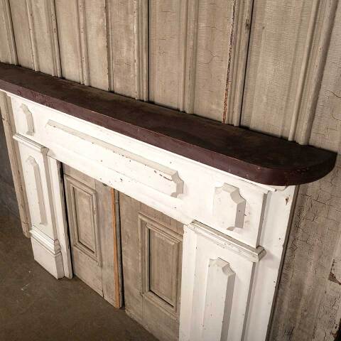 #45380 Salvaged Antique Wood Fireplace Mantel image 4