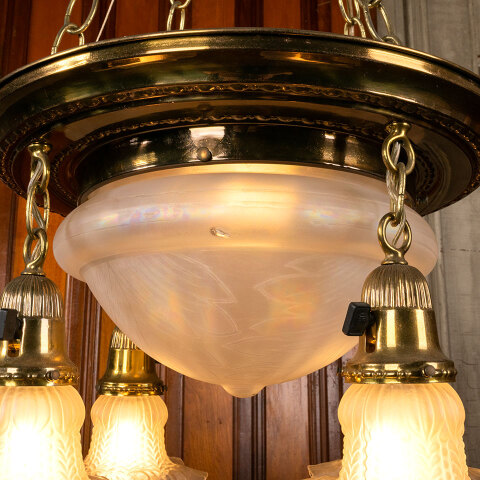 #45383 Salvaged Antique 5 Light Chandelier image 3