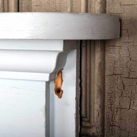 #45384 Salvaged Antique Wood Fireplace Mantel image 6