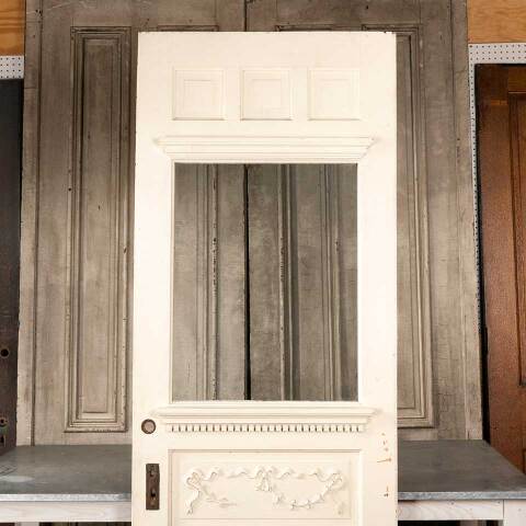 #45431 32x89 Salvaged Antique Half Lite Entry Door image 2