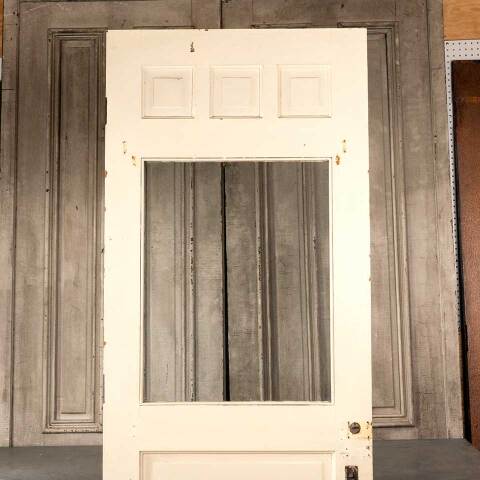 #45431 32x89 Salvaged Antique Half Lite Entry Door image 6
