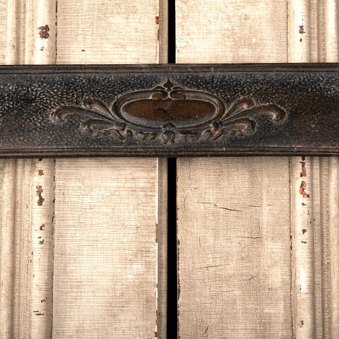 #45468 Salvaged Antique Cast Iron Fireplace Surround image 2