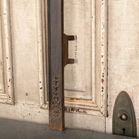 #45468 Salvaged Antique Cast Iron Fireplace Surround image 5