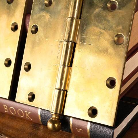 #45557 5" Antique Brass Door Hinges Hardware image 5