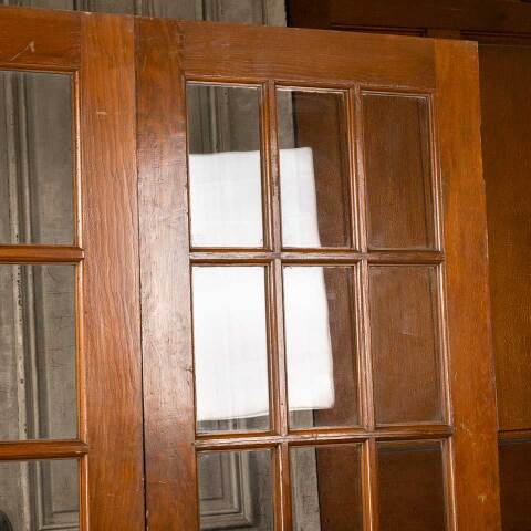 #45562 60x79 Antique Pine 15 Lite French Doors image 2