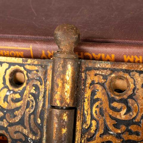 #45566 3 1/2" Ornate Antique Door Hinge Hardware image 4