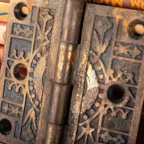 #45567 3 1/2" Antique Ball Finial Door Hinge image 3