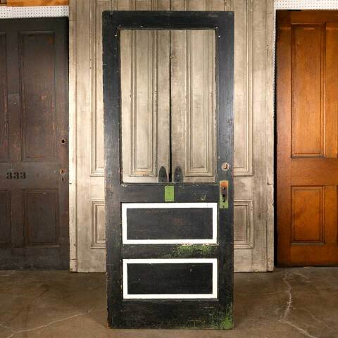 #45626 34x83 Salvaged Antique Half Lite Entry Door image 4