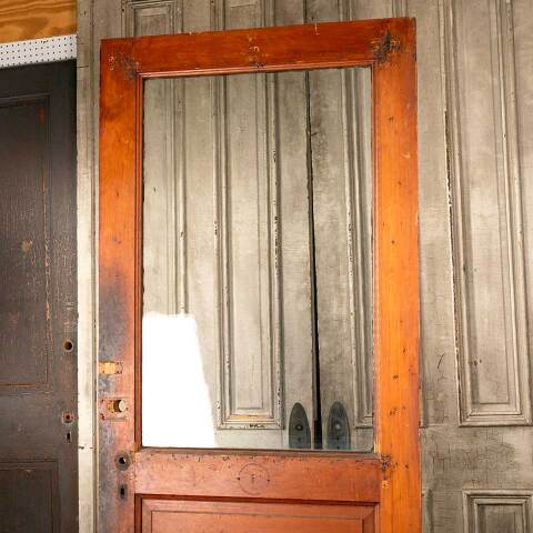 #45626 34x83 Salvaged Antique Half Lite Entry Door image 2