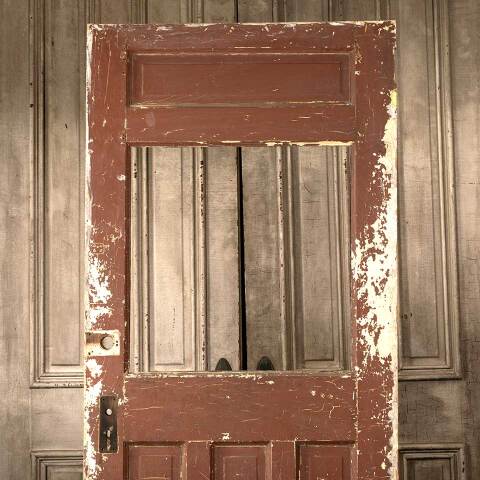 #45627 32x78 Salvaged Antique Half Lite Entry Door image 7