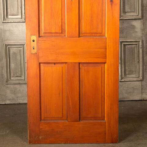 #45629 30x77 Salvaged Antique 4 Panel Interior Door image 3