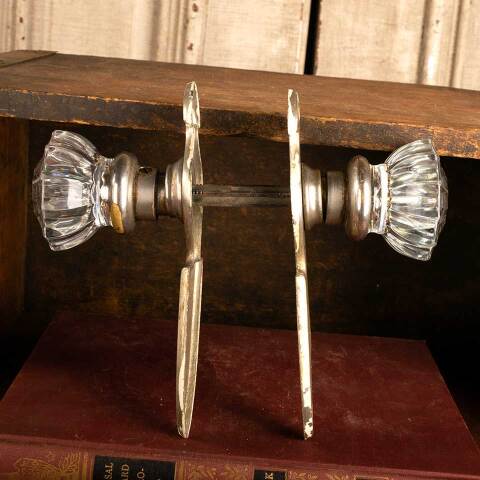 #45656 Antique Glass Doorknob Door Hardware Set image 4