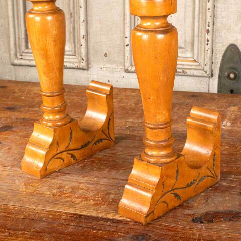 #45714 Pair of Carved Wood Piano / Organ Brackets image 2