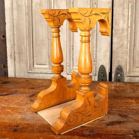 #45714 Pair of Carved Wood Piano / Organ Brackets image 5