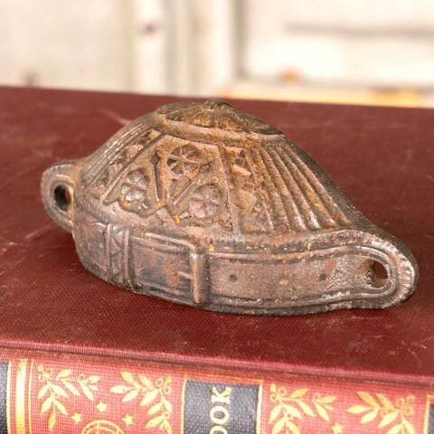#45731 Antique Cast Iron Drawer Bin Pull Handle image 2