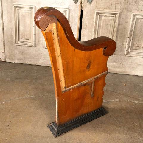 #45736 Salvaged Carved Wood Church Pew End image 5