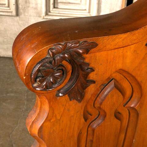 #45736 Salvaged Carved Wood Church Pew End image 7