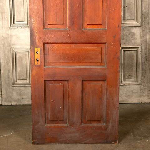 #45796 30x78 Antique 5 Panel Wood Interior Door image 6