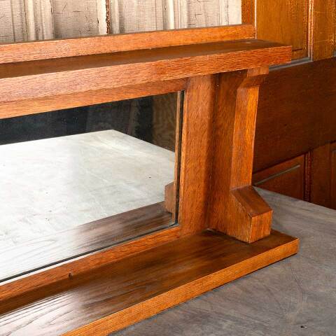 #45808 Antique Arts & Crafts Buffet Stand Mirror image 5