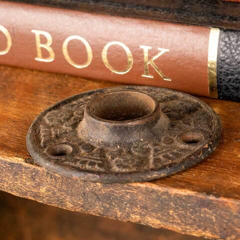 #45838 Antique Ornate Cast Iron Doorknob Rosette image 3