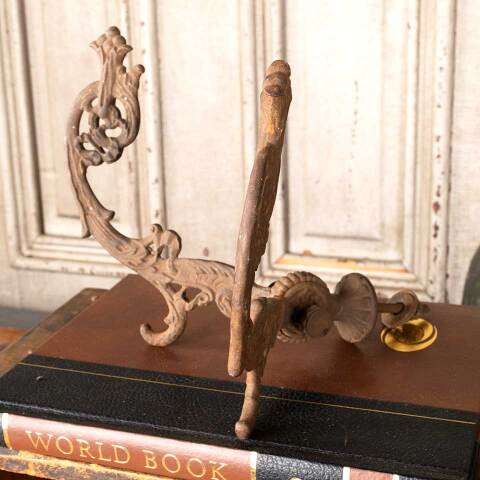 #45850 Antique Ornate Cast Iron Hall Tree Hook image 5