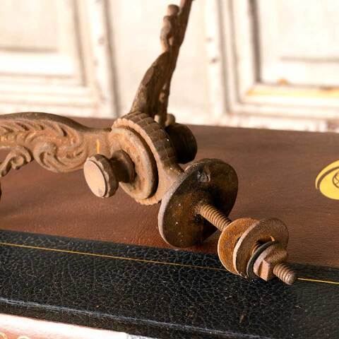 #45850 Antique Ornate Cast Iron Hall Tree Hook image 6