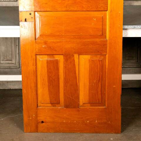 #45858 30x78 Antique 5 Panel Wood Interior Door image 7