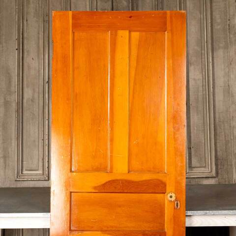 #45858 30x78 Antique 5 Panel Wood Interior Door image 2