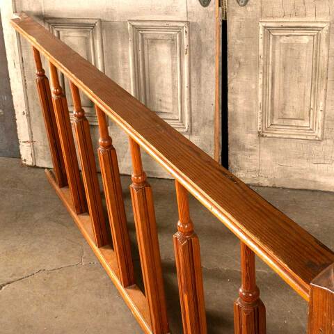 #45868 Antique Pine Balustrade Railing & Newel Post image 4
