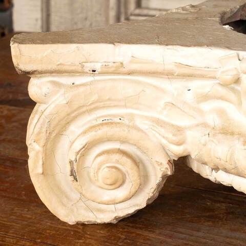#45874 Antique Plaster Ionic Column Capital image 3