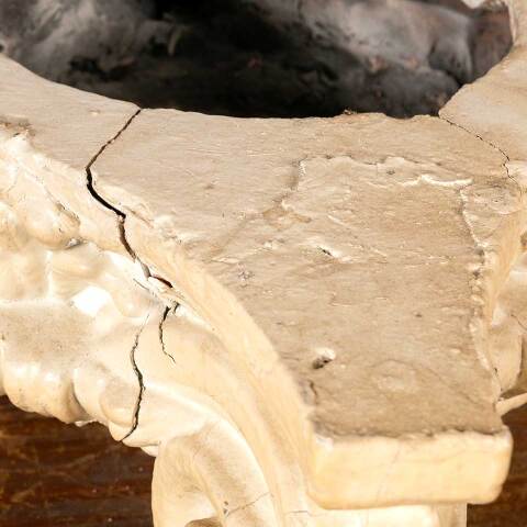 #45874 Antique Plaster Ionic Column Capital image 4