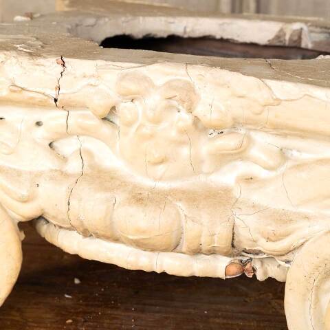 #45874 Antique Plaster Ionic Column Capital image 7