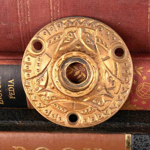 #45884 Antique Victorian Bronze Doorknob Rosette image 2